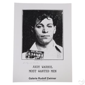 Andy Warhol Most Wanted Men Silkscreen #12 SIGNED