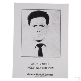 Andy Warhol Most Wanted Men Silkscreen #13 SIGNED
