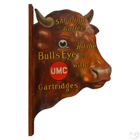 UMC Shooting Gallery Bull's Eye Metal Flange Sign