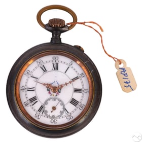 Antique Concealed Erotic Automaton Pocket Watch