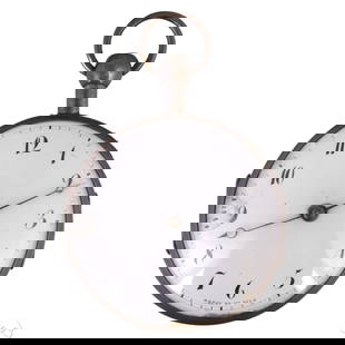 Antique Breguet Et Fils French Silver Pocket Watch: Antique Breguet et Fils French silver pocket watch with white enamel dial featuring Arabic numerals and a sunken sub-seconds track, housed in a 54mm plain silver case with engraved gilt dust cover. Di