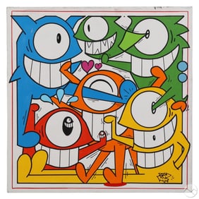 El Pez b1976 Smiling Fish Graffiti Street Painting