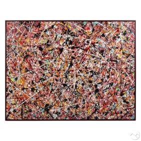 Alek Taymer 20C Action Pollack Style Drip Painting