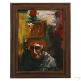 Jack Cooley 1923-2008 Abstract Portrait Painting
