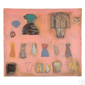 Bill Leech b.1951 "Old Clothes Orangish" Painting