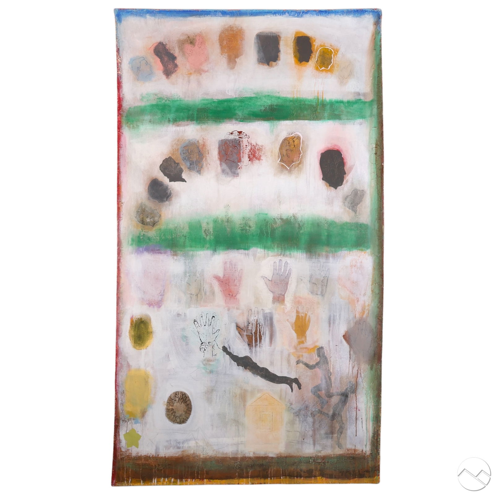 Bill Leech b.1951 Profiles Semi Circular Painting (1 of 7)