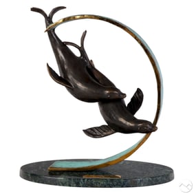 Bob Winship 1927-2019 Sea Lions Bronze Sculpture