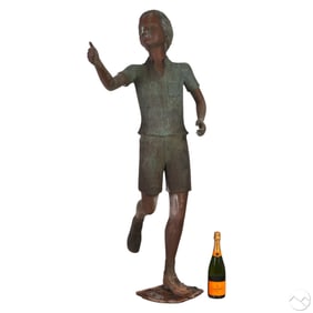 Howard Jayson b.1968 Bronze Boy Garden Sculpture