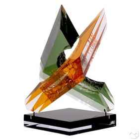 Michael George b.1969 Modernist Lucite Sculpture