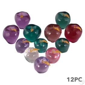 Van Teal Lucite Stemmed Apple Sculpture 12pc SET