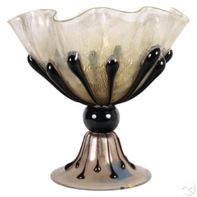 Italian Murano Art Glass Centerpiece Bowl SIGNED
