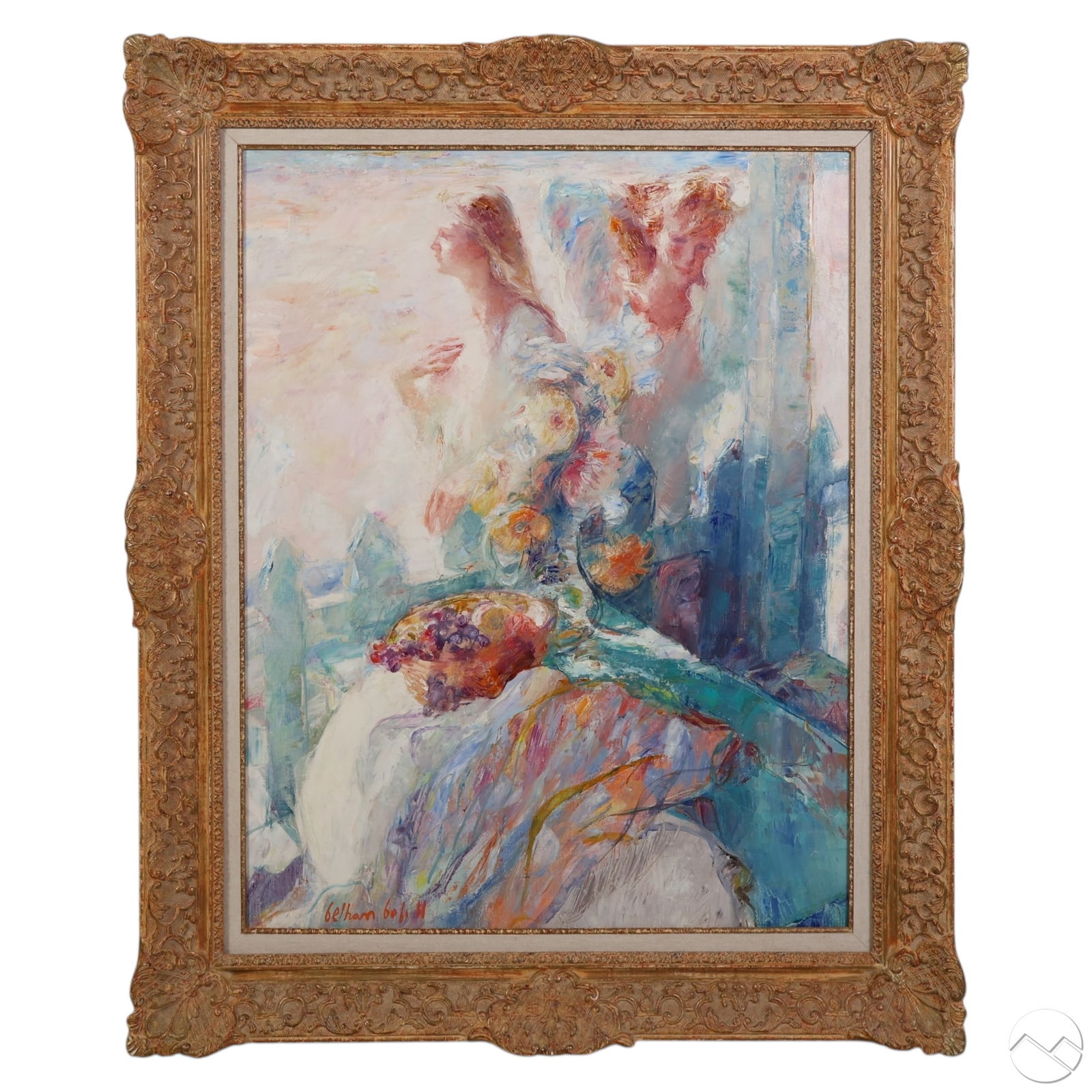 Beltran Bofill 1934-2009 Two Blond Girls Painting (1 of 9)