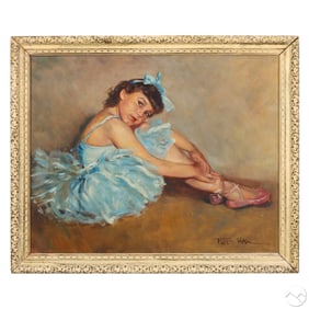 Pal Fried 1839-1976 Portrait of Ballerina Painting