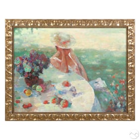Hua Chen b.1952 Woman at a Table LE Giclee SIGNED