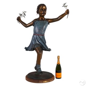 David Gritzton b.1948 Spring Flower Bronze Statue