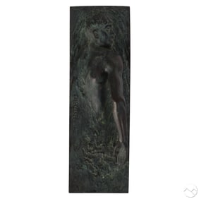 Joe Brown 1909-1985 Bronze Figural Swimmer Relief