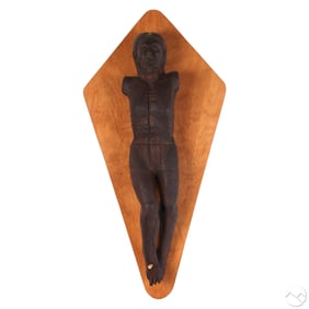 Spanish Colonial Style Wood Jesus Cristo Sculpture