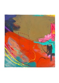 Allison Stewart b1941 Zen Garden Abstract Painting