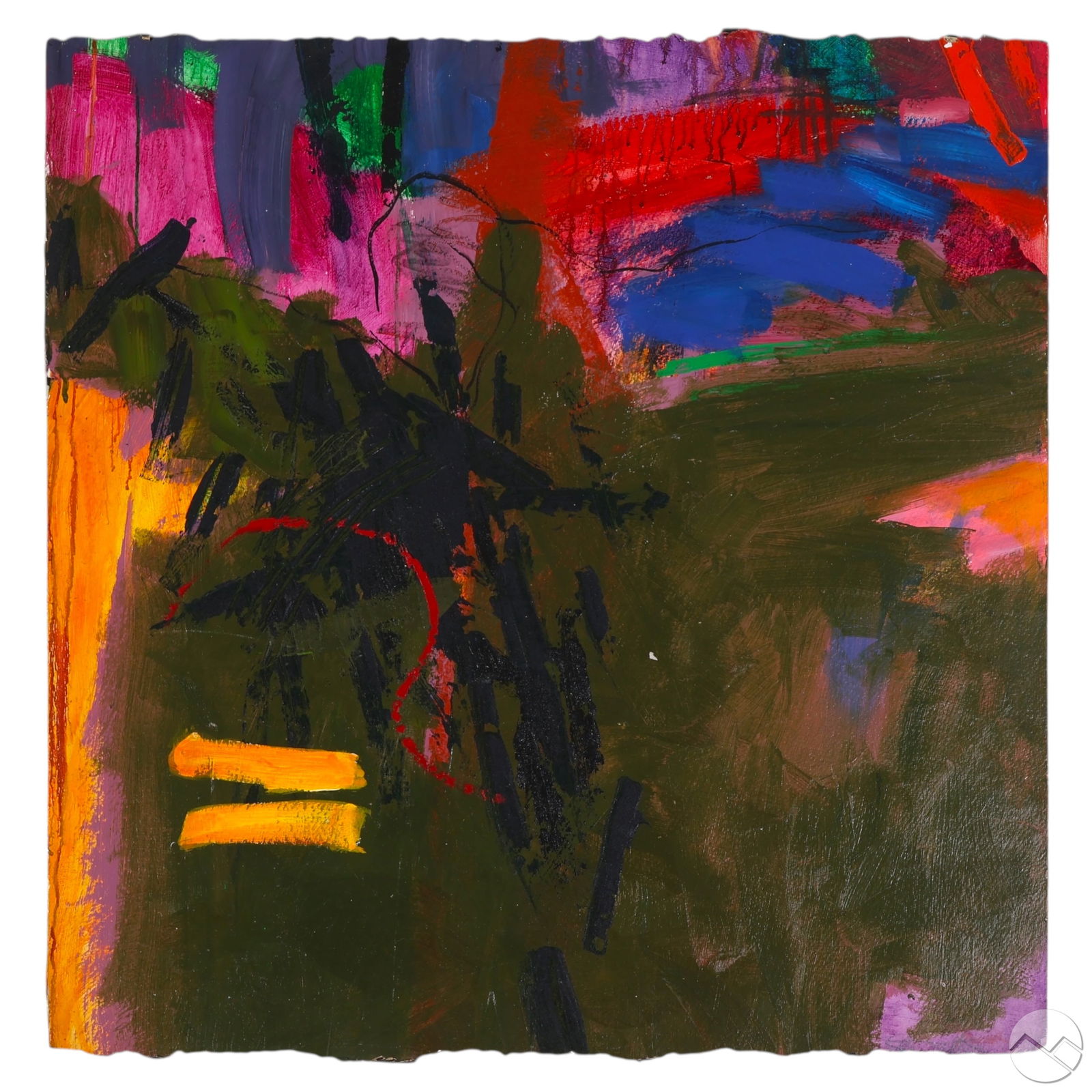 Allison Stewart b1941 Zen Garden Abstract Painting (1 of 7)