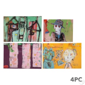 Ken Shaw 1941-2021 Outside Folk Art Painting LOT