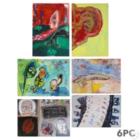 Ken Shaw 1941-2021 Outside Folk Art Painting LOT