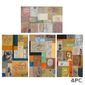 Deborah Putnoi 20C Collage Assemblage Painting LOT