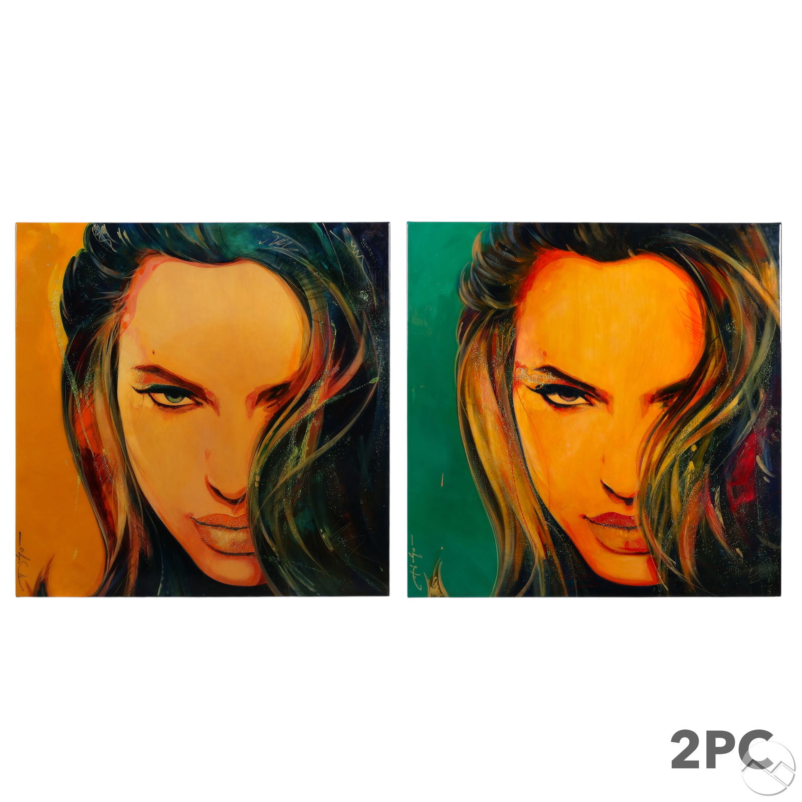 Contemporary Portrait Paintings of a Sexy Woman (1 of 12)