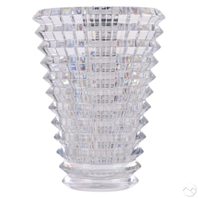 Baccarat French Clear Crystal "Eye" Flower Vase