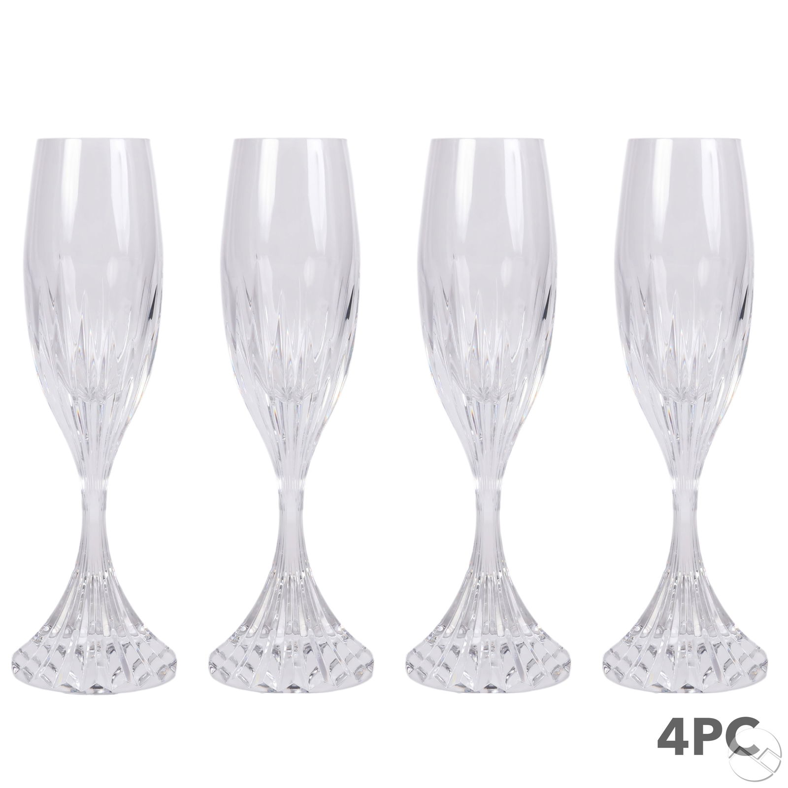 Baccarat Crystal Massena Champagne Flutes 4pc SET (1 of 6)