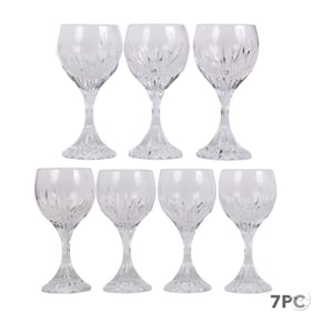 Baccarat Massena Crystal Water Goblets 7pc SET