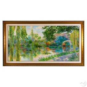 Cambour b1940 Monumental French Landscape Painting