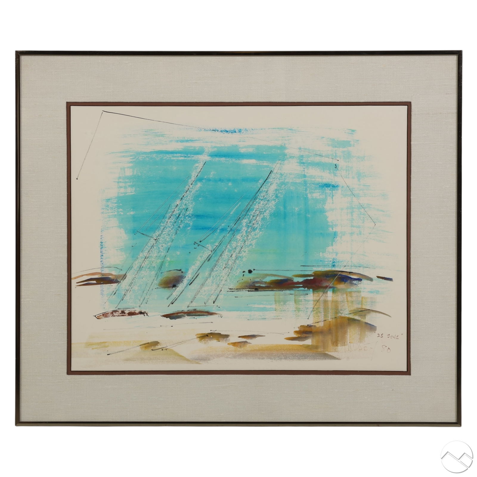 Alfred Birdsey 1912-1996 Boats Watercolor Painting (1 of 6)
