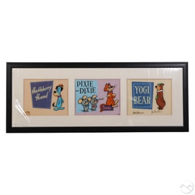 Hanna Barbara Yogi Huckleberry Pixie Cels SIGNED