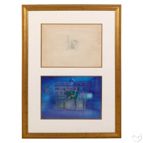 Disney Goofy Hand Painted Color Cel and Drawing