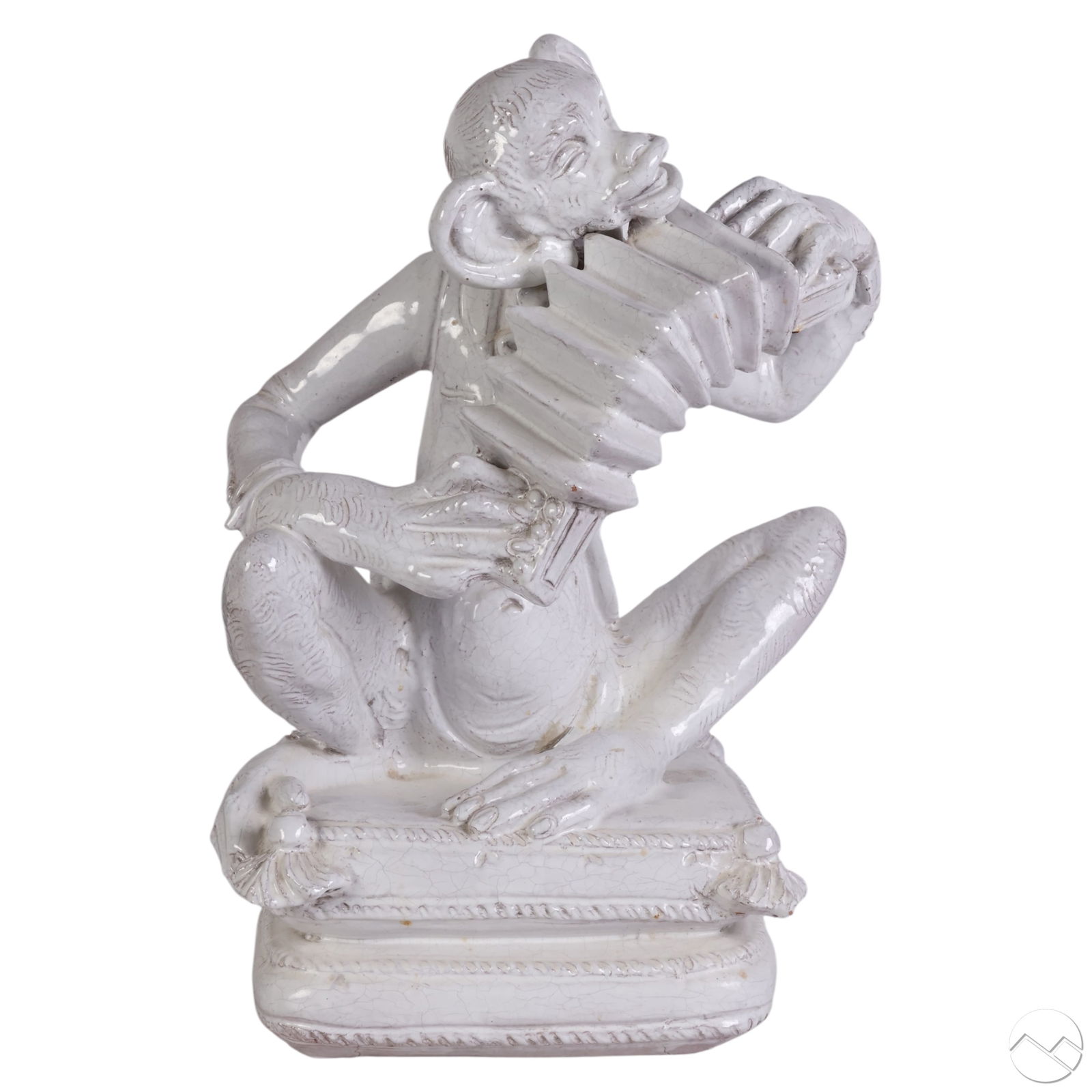 Italian Hollywood Regency Terracotta Monkey Statue (1 of 8)