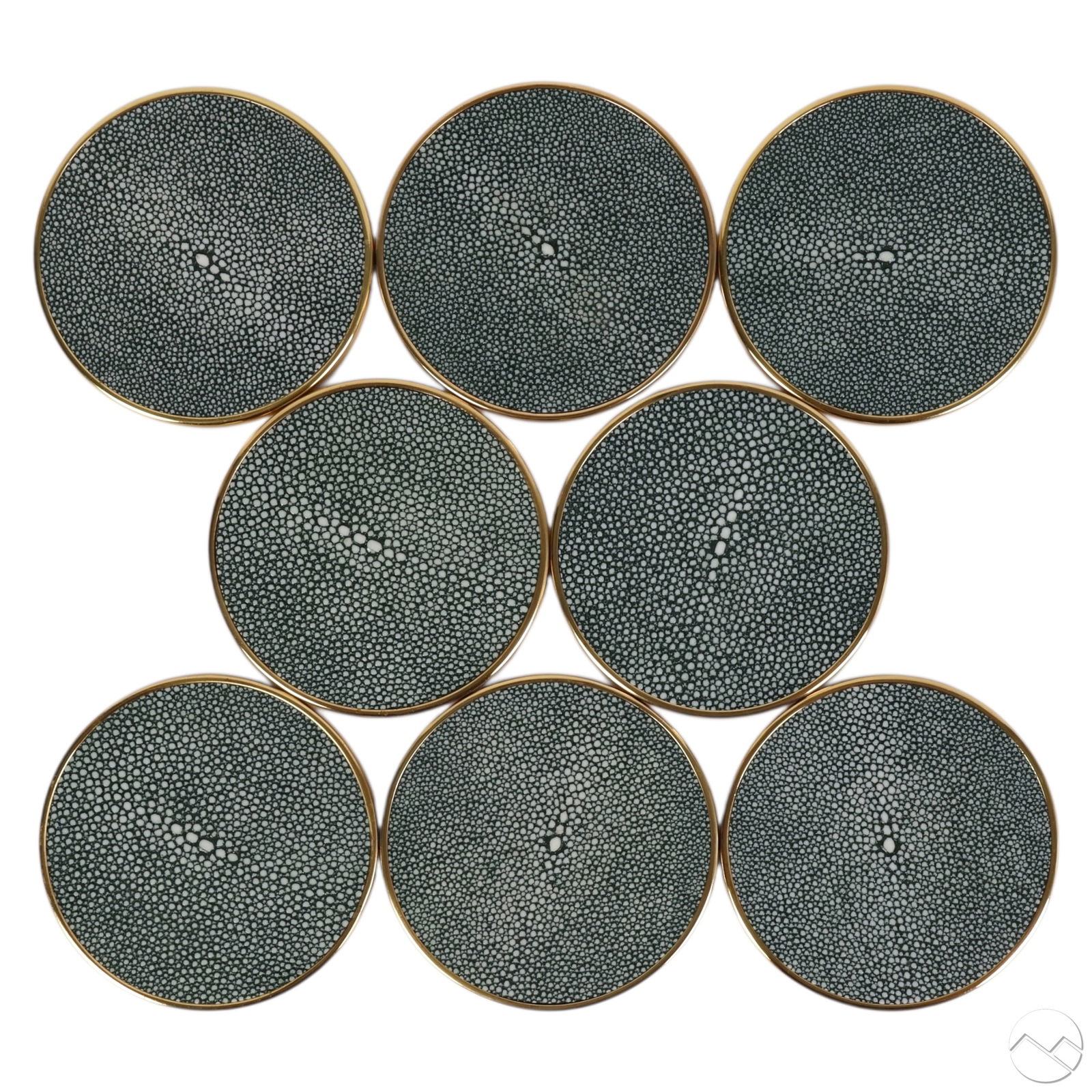 Aerin Leather & Faux Shagreen Coaster Sets 8pc LOT (1 of 11)
