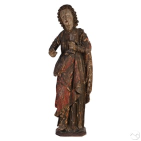 Spanish Colonial Carved St John the Evangelist