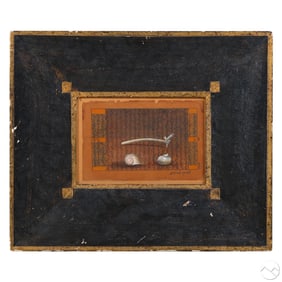 Ancient Manuscript with Painted Watercolor Snails