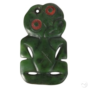 Maori Pounamu Hei Carved Green Stone Figurine 750g