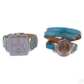 Louis Vuitton Ladies Designer Wristwatch 2pc LOT