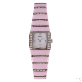 RADO Pink Ceramic Diamond Sintra Jubil Wristwatch