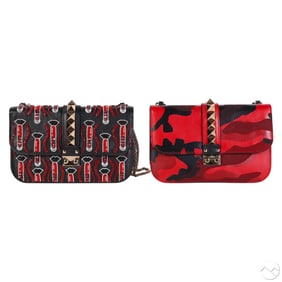 Valentino Garavani Rockstud and Beaded Purse LOT