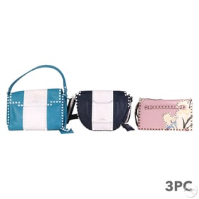 Valentino Garavani Rockstud Leather Flap Purse LOT