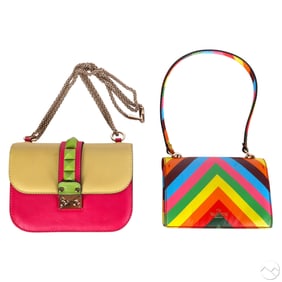 Valentino Garavani Color Rockstud Leather Bag LOT