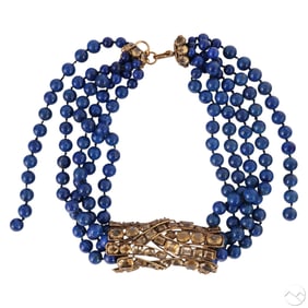 Iradj Moini Lapis Lazuli Citrine Gemstone Necklace