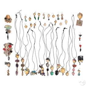 Susan Sorrentino Artisan Necklace & Earring LOT