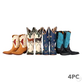 Women's Custom Leather Cowgirl Boot LOT Size 6.5