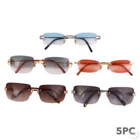 Cartier & Tiffany & Co Designer Sunglasses 5pc LOT