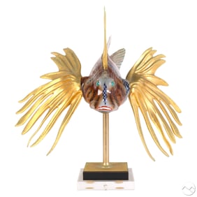 Oggetti Mangani Vintage Italian Ceramic Lion Fish