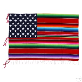 Nacho Becerra b.1962 Mexican Textile American Flag